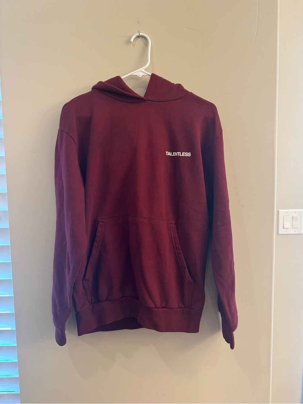 TALENTLESS Maroon Pullover Hoodie
